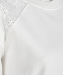 Lace Detail Jumper - Off White