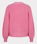 V-Neck Gathering Cardigan - Pink