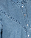 Long Denim Dress - Blue