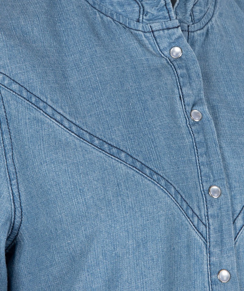 Long Denim Dress - Blue