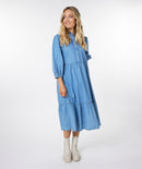 Long Denim Dress - Blue