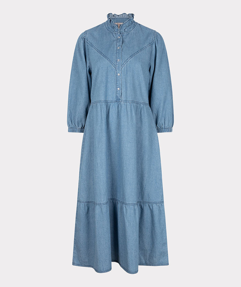 Long Denim Dress - Blue