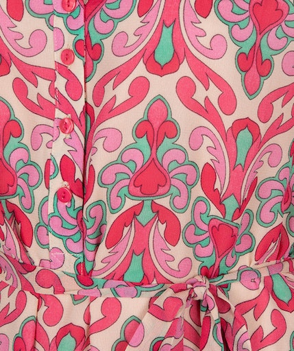 Midi Shimmer Print Dress - Print