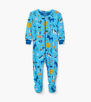 Barnyard Friends Cotton Romper - Blue