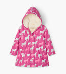 Horse Colour Changing Raincoat - Violet