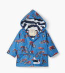 Vintage Tractors Raincoat - Blue