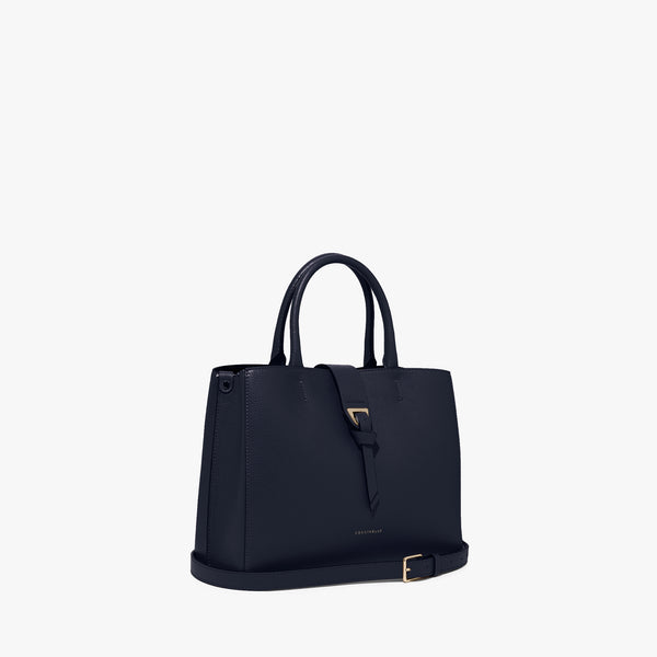 Leather Bag - Navy