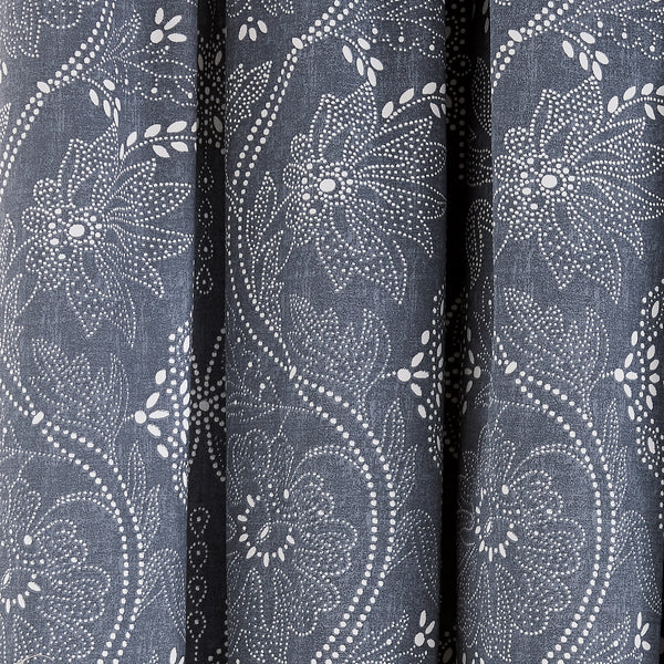Ellinor Ink Blue Lined Curtains 66x72