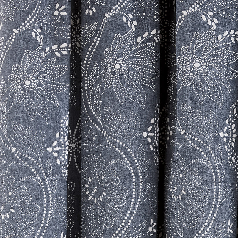 Ellinor Ink Blue Lined Curtains 66x72