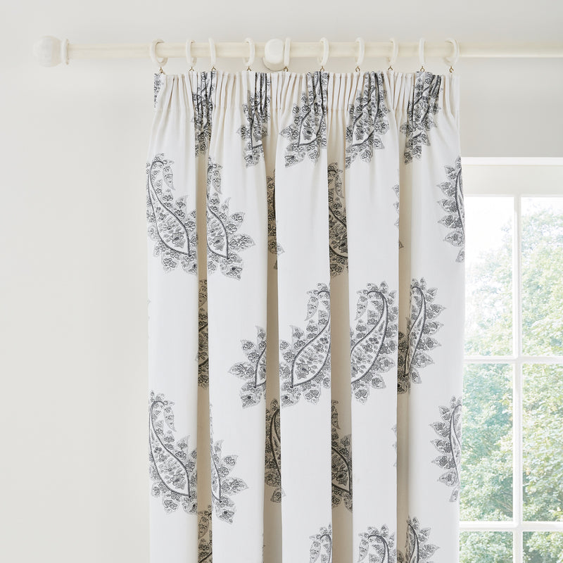 Simone Oxford Grey Lined Curtains 66x72