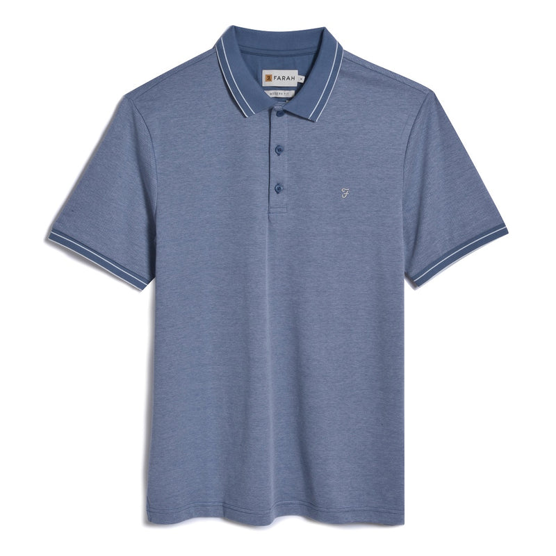 Moores Short Sleeve Polo - Dusky Blue