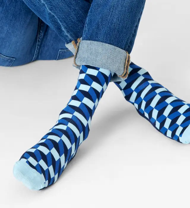 Filled Optic Sock - Navy/Blue