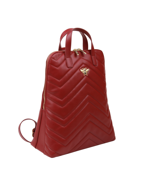 Alice Wheeler Henley Quilted Backpack - Pomegranate