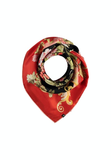 Silk Square - Deep Red