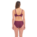 Fusion Underwire Full Cup Side Support Bra - Black Cherry