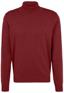 Plain Roll Neck Jumper - Winter Red