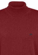 Plain Roll Neck Jumper - Winter Red