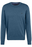 Plain Round Neck Jumper - Dolphin