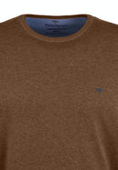 Plain Round Neck Jumper - Biscotti