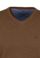 Plain V Neck Jumper - Biscotti