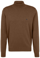 Plain Roll Neck Jumper - Biscotti