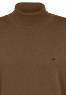 Plain Roll Neck Jumper - Biscotti