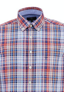 Long Sleeve Check Shirt - Arctic/pumpkin