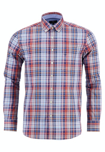 Long Sleeve Check Shirt - Arctic/pumpkin