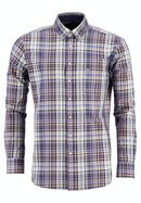 Long Sleeve Check Shirt - Dijon/navy
