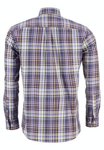 Long Sleeve Check Shirt - Dijon/navy