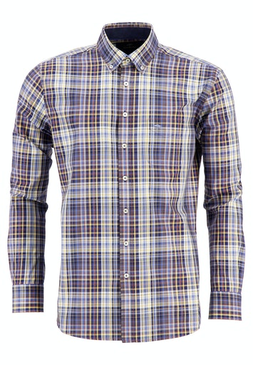 Long Sleeve Check Shirt - Dijon/navy