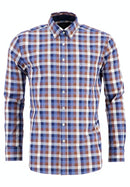 Long Sleeve Check Shirt - Mid Blue