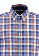 Long Sleeve Check Shirt - Mid Blue