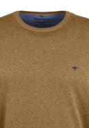 Plain Round Neck Jumper - Camel