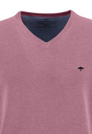 Plain V Neck Jumper - Lilac