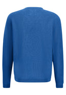 Plain V Neck Jumper - Bright Ocean