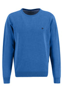 Plain Round Neck Jumper - Bright Ocean