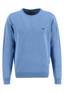 Plain Round Neck Jumper - Light Sky