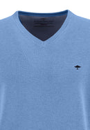 Plain V Neck Jumper - Light Sky
