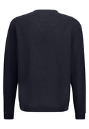 Plain V Neck Jumper - Navy