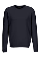 Plain Round Neck Jumper - Navy