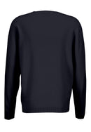 Plain Round Neck Jumper - Navy