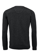 Plain V Neck Jumper - Black