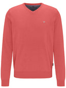 Superfine 3Ply Cotton V Neck - Orange