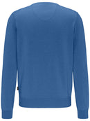 Superfine 3Ply Cotton V Neck - Blue