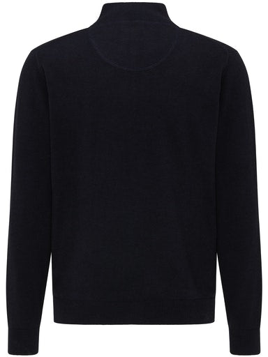Two-Tone Troyer Zip Jumper - Navy/night