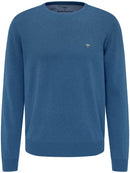 Plain Crew Neck Jumper - Azure