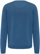 Plain Crew Neck Jumper - Azure