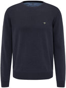 Plain Crew Neck Jumper - Navy
