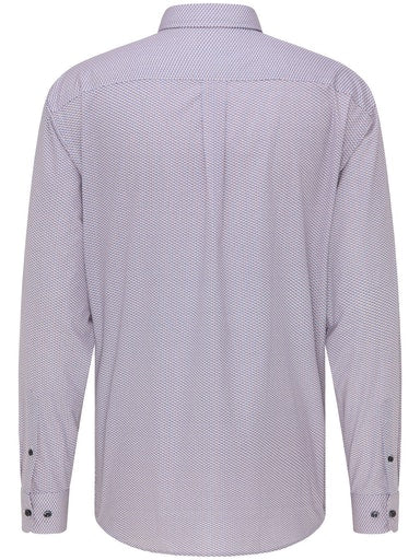 Button Down Shirt - Lava/ultramarine